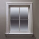 Klassiek vierdelig wit raamkozijn