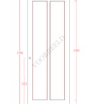 Deur met exacte afmetingen in millimeters