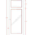 Houten Paneeldeur  Jaren 30 (2 panelen)