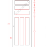 Afbeelding van deur met maatvoering.