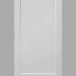 Witte houten deur met paneelontwerp